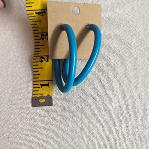 VINTAGE TURQUOISE HOOP EARRINGS
